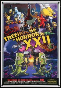 4j723 SIMPSONS tv poster '11 Matt Groening, Treehouse of Horror XXII, great Halloween art!