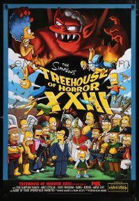 4j724 SIMPSONS tv poster '12 Matt Groening, Treehouse of Horror XXIII, great Halloween art!