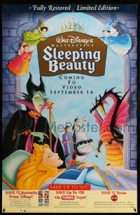 4j972 SLEEPING BEAUTY 26x40 Canadian video poster R97 Walt Disney cartoon fairy tale fantasy classic
