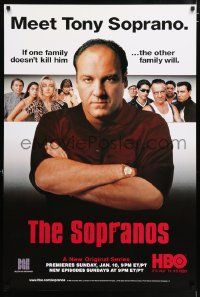4j727 SOPRANOS January 10 tv poster '99 James Gandolfini as Tony Soprano, a new original series!