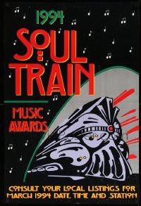 4j228 1994 SOUL TRAIN AWARDS 2-sided 24x36 music poster '94 cool different railroad art!