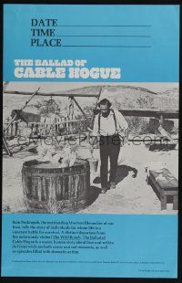 4j387 BALLAD OF CABLE HOGUE 14x21 special '70 Robards & sexy Stella Stevens in wash tub!