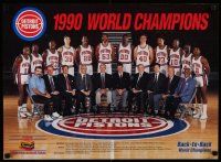 4j423 DETROIT PISTONS 18x25 special '90 the World Champions, basketball, one of the greats!