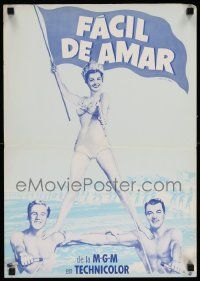 4j431 EASY TO LOVE 16x22 Spanish special '53 sexy Esther Williams stands on Johnson & Martin!