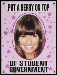4j137 GLEE prop poster '11 Lea Michele as Rachel Berry, prop poster actually used on the show!