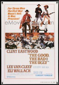 4j320 GOOD, THE BAD & THE UGLY REPRO int'l 27x39 special R80 Clint Eastwood, Lee Van Cleef, Leone!