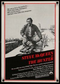 4j474 HUNTER 17x24 special '80 great image of bounty hunter Steve McQueen!