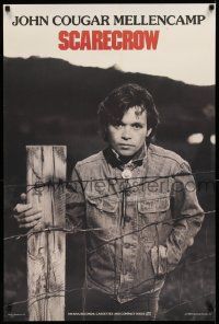 4j250 JOHN MELLENCAMP 24x36 music poster '85 portrait of the star on fence for Scarecrow release!