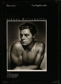 4j488 JOHNNY WEISSMULLER 22x32 special '84 great image of the Tarzan actor and Olympian!