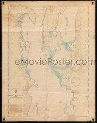 4j141 LAKE CHAMPLAIN map '42 map outlining the area, produced by the War Department!