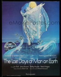 4j492 LAST DAYS OF MAN ON EARTH 2-sided 17x22 special R76 sci-fi, cool artwork by Richard Timperio!