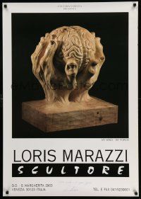 4j168 LORIS MARAZZI SCULPTORE signed 28x39 Italian museum/art exhibition '00s by the artist!
