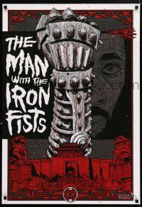 4j509 MAN WITH THE IRON FISTS heavy stock wilding 24x35 special '12 black/red/gray art by Knight!
