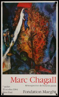 4j169 MARC CHAGALL 17x28 French museum/art exhibition '84 artwork by the pioneer of modernism!