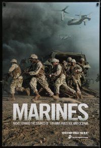 4j523 MARINES 27x40 special '00s cool recruitment poster, which way would you run?