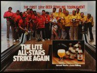 4j123 MILLER LITE 18x24 advertising poster '82 first lite beer bowling tournament, Dangerfield!