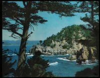 4j534 NATURE POSTER style 3 22x28 special '70s great image of cliff over lake!