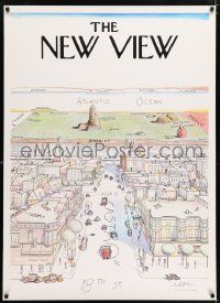 4j538 NEW VIEW 30x41 special '79 great The New Yorker parody art by S. Scott!