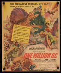 4j139 ONE MILLION B.C. 15x18 newspaper advertisement '40 Victor Mature, Hal Roach & D.W. Griffith!