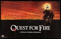 4j565 QUEST FOR FIRE 25x40 special '82 Rae Dawn Chong, great artwork of cave men!