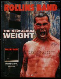 4j267 ROLLINS BAND 17x22 music poster '94 Weight, cool image of screaming Henry Rollins!