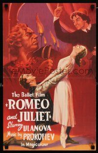 4j574 ROMEO & JULIET 14x22 special '55 Shakespeare, cool dramatic artwork!