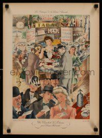 4j088 UN GUICHET DE LOTERIE 15x20 French art print '30s cool gambling lottery art by Louis Ferrand
