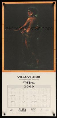 4j631 VILLA VELOUR 16x34 special '00 art of topless woman by Leeteg, Museum of Velvet Painting!