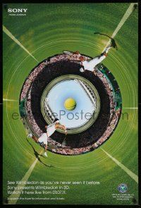 4j638 WIMBLEDON 27x40 English special '11 cool different circular tennis court image!