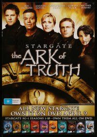 4j982 STARGATE: THE ARK OF TRUTH 28x39 Australian video poster '08 Ben Browder, Amanda Tapping!