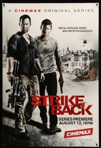 4j731 STRIKE BACK tv poster '11 MI6, Philip Winchester, Sullivan Stapleton with MP5!