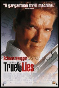 4j990 TRUE LIES 27x40 video poster '94 Arnold Schwarzenegger, directed by James Cameron!