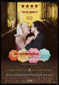 4j993 UMBRELLAS OF CHERBOURG 27x40 video poster R90s Les Parapluies de Cherbourg, Jacques Demy!