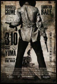 4k017 3:10 TO YUMA advance DS 1sh '07 cowboys Russell Crowe & Christian Bale, cool design!