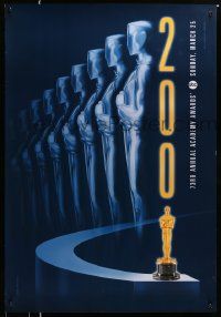 4k005 73RD ANNUAL ACADEMY AWARDS 1sh '01 cool Alex Swart design & image of many Oscars!