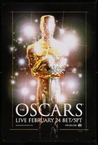 4k011 80TH ANNUAL ACADEMY AWARDS DS 1sh '07 cool stylized art of the Oscar statute and lights!