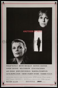4k070 ANOTHER WOMAN 1sh '88 Gena Rowlands & Mia Farrow, directed by Woody Allen!