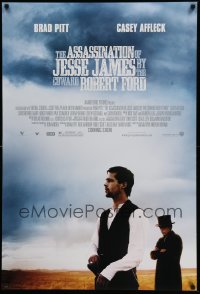 4k075 ASSASSINATION OF JESSE JAMES advance DS 1sh '07 Brad Pitt, Casey Affleck, outlaws!
