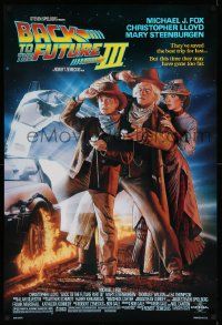 4k084 BACK TO THE FUTURE III DS 1sh '90 Michael J. Fox, Chris Lloyd, Drew Struzan art!