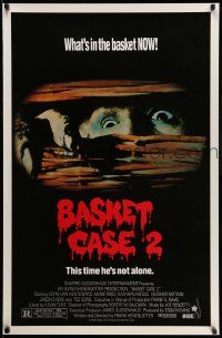 4k088 BASKET CASE 2 1sh '90 Frank Henenlotter horror comedy sequel, this time he's not alone!