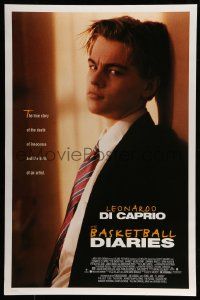 4k090 BASKETBALL DIARIES DS 1sh '95 Leonardo DiCaprio, based on the life of Jim Carroll!