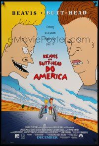 4k104 BEAVIS & BUTT-HEAD DO AMERICA int'l advance 1sh '96 Mike Judge MTV juvenile delinquent cartoon