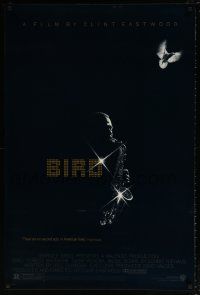 4k115 BIRD 1sh '88 directed by Clint Eastwood, biography of jazz legend Charlie Parker!