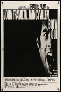 4k124 BLOW OUT 1sh '81 John Travolta, Brian De Palma, murder has a sound all of its own!