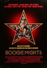 4k127 BOOGIE NIGHTS 1sh '97 Burt Reynolds, Julianne Moore, Wahlberg as Dirk Diggler!