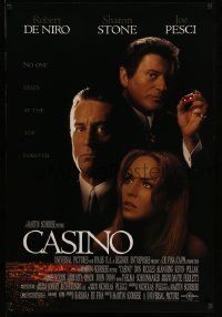 4k157 CASINO 1sh '95 Martin Scorsese, Robert De Niro & Sharon Stone, Joe Pesci, cast image!