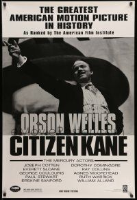 4k174 CITIZEN KANE 1sh R98 some called Orson Welles a hero, others called him a heel!