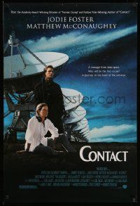 4k184 CONTACT 1sh '97 Zemeckis, Jodie Foster & Matthew McConaughey get a message from deep space!