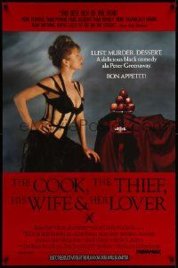 4k187 COOK, THE THIEF, HIS WIFE & HER LOVER 1sh '90 Peter Greenway, sexy Helen Mirren!