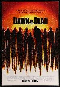 4k215 DAWN OF THE DEAD advance DS 1sh '04 Sarah Polley, Ving Rhames, Jake Weber, remake!
